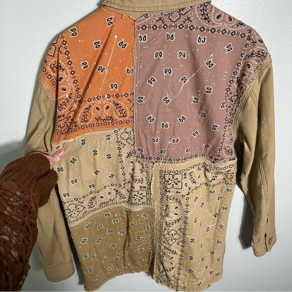 We The Free For Free People Khaki Swept Up Military Shirt Jacket NWOT Size XS - Picture 7 of 16